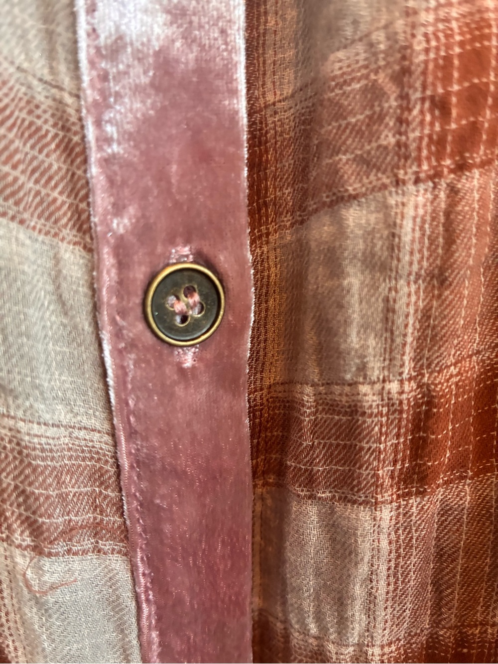 ODDY Sleeveless Plaid Maxi Dress in Dusty Rose & Cream - Picture 6 of 7